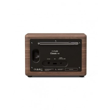 Pure Classic H4 Επιτραπέζιο Ραδιόφωνο DAB+ με Bluetooth Mαύρο / Kαρυδιά